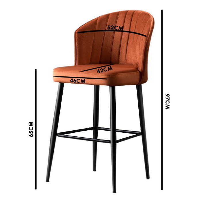 Hanah Home Rubi - Cream Juego de 4 Taburetes de Bar